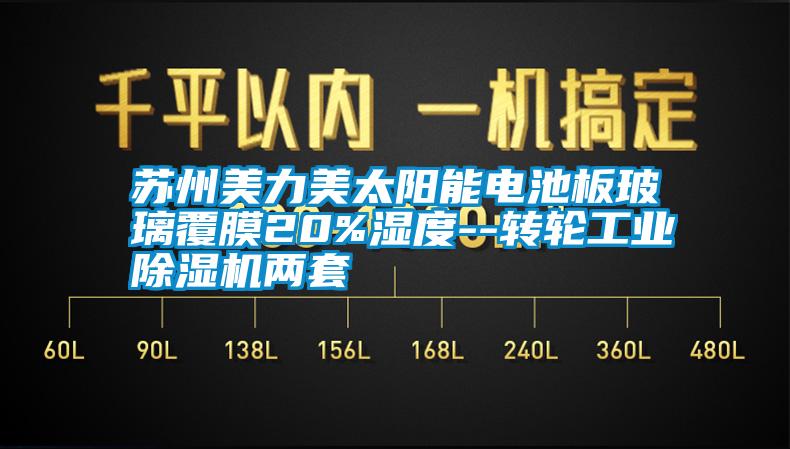 蘇州美力美太陽能電池板玻璃覆膜20%濕度--轉(zhuǎn)輪工業(yè)除濕機(jī)兩套