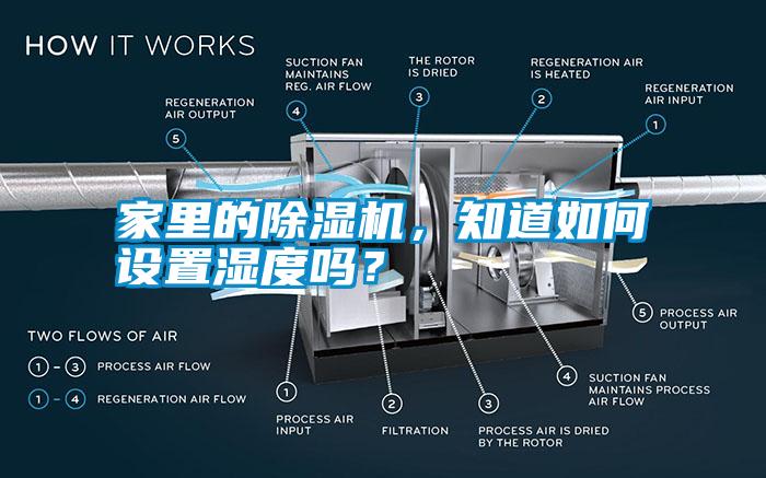 家里的除濕機，知道如何設置濕度嗎？