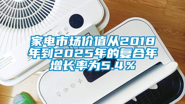 家電市場價值從2018年到2025年的復(fù)合年增長率為5.4％