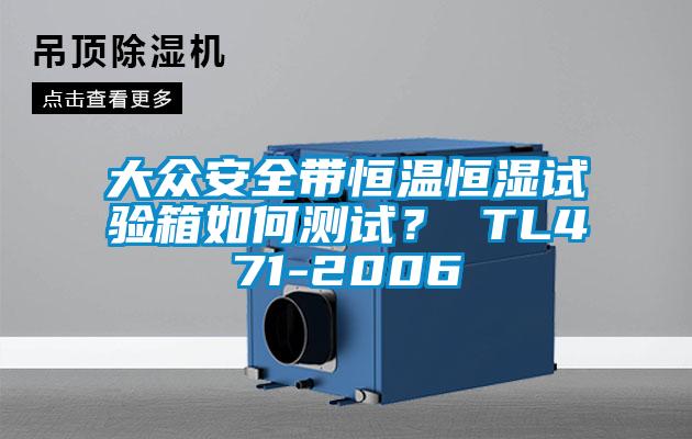 大眾安全帶恒溫恒濕試驗(yàn)箱如何測(cè)試？ TL471-2006