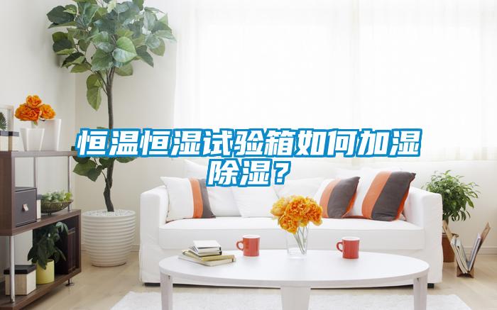 恒溫恒濕試驗箱如何加濕除濕？