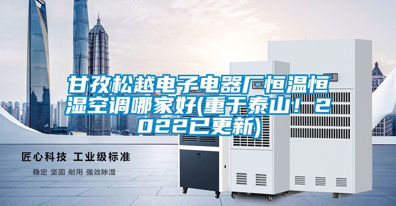 甘孜松越電子電器廠恒溫恒濕空調(diào)哪家好(重于泰山！2022已更新)